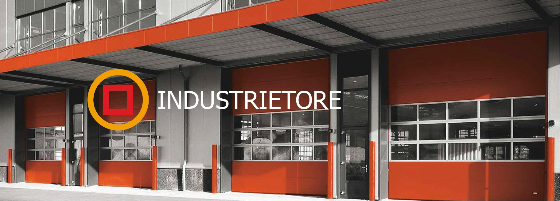 Anthrazitfarbenes Industrie-Sektionaltor in moderner Schwarzwald-Werkstatt.